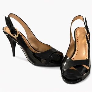 BCBGirls Slingback Peep Toe Heels
